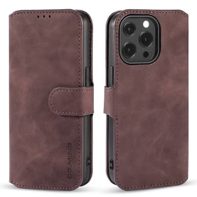 DG-Ming Lommebokdeksel 3-kort Apple iPhone 14 Pro Max - Coffe