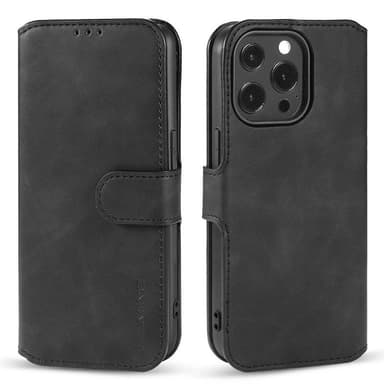 DG-Ming Lommebokdeksel 3-kort Apple iPhone 14 Pro - Sort