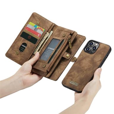 Multi Wallet CaseMe 11-kort Apple iPhone 14 Pro Max - Brun