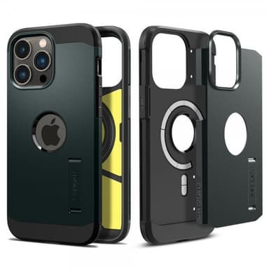 Spigen iPhone 14 Pro Max Deksel Tough Armor MagFit Abyss Green