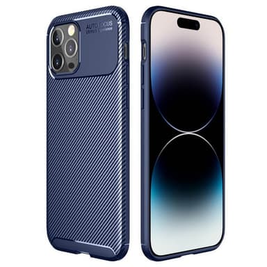 Carbon silikon deksel Apple iPhone 14 Pro - Blå