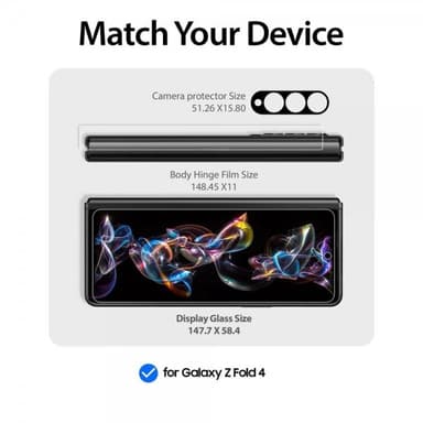 Whitestone Dome Samsung Galaxy Z Fold 4 Skjermbeskytter Dome Glass EZ 2-pakning
