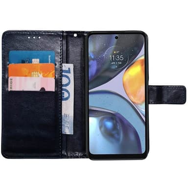 Mobil lommebok 3-kort Motorola Moto G22 - Mørkeblå