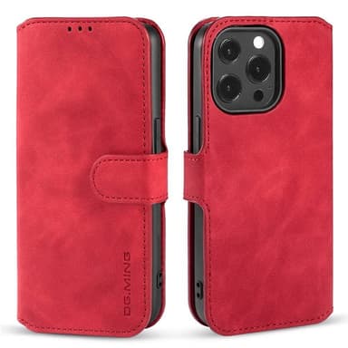 DG-Ming Lommebokdeksel 3-kort Apple iPhone 14 Pro Max - Rød