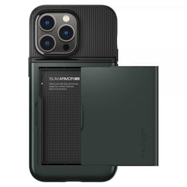 Spigen iPhone 14 Pro Max Deksel Slim Armor CS Abyss Green