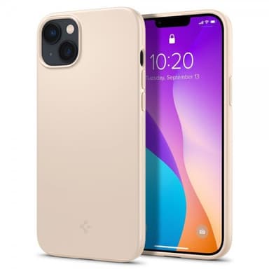 Spigen iPhone 14 Deksel Thin Fit Sand Beige