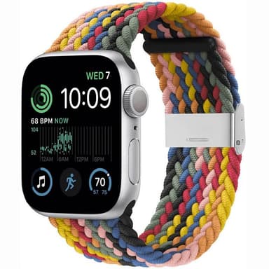 Flettet elastisk armbånd Apple Watch SE 2022 40mm - rainbow