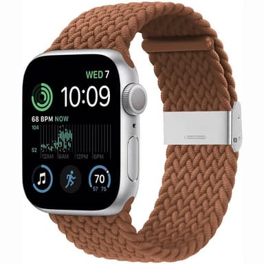 Flettet elastisk armbånd Apple Watch SE 2022 44mm - Brun