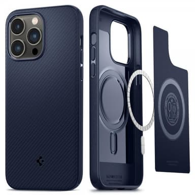 Spigen iPhone 14 Pro Deksel Mag Armor MagFit Navy Blue