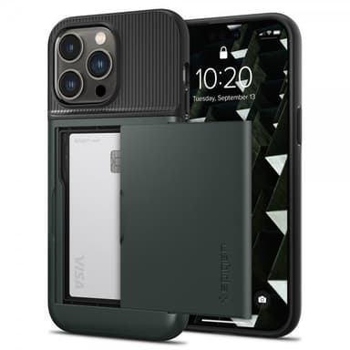 Spigen iPhone 14 Pro Max Deksel Slim Armor CS Abyss Green