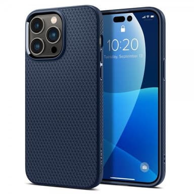 Spigen iPhone 14 Pro Deksel Liquid Air Navy Blue