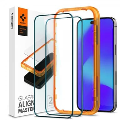 Spigen iPhone 14 Pro Max Skjermbeskytter GLAS.tR ALIGNmaster 2-pakning