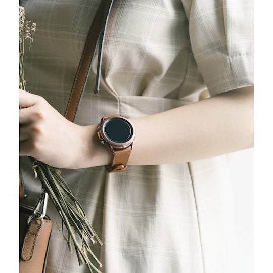 Ringke Samsung Galaxy Watch 20mm Armbånd Leather One Classic Band Brun