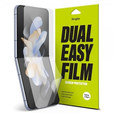 Ringke Samsung Galaxy Z Flip 4 Skjermbeskytter Dual Easy Film 2-pakning