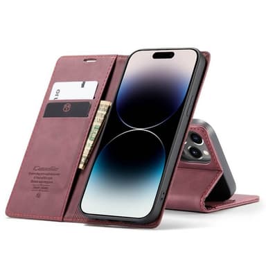 CaseMe Smart Magnet Flipdeksel Apple iPhone 14 Pro Max - Burgund