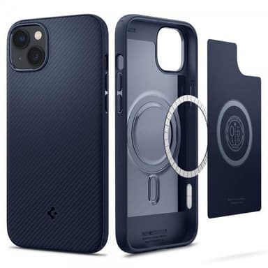 Spigen iPhone 14 Deksel Mag Armor MagFit Navy Blue
