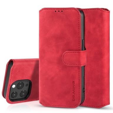 DG-Ming Lommebokdeksel 3-kort Apple iPhone 14 Pro Max - Rød
