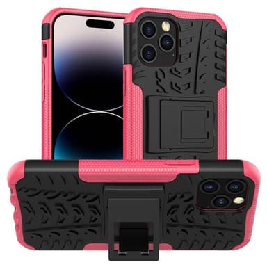 Støtsikker deksel med stativ Apple iPhone 14 Pro Max - Rosa
