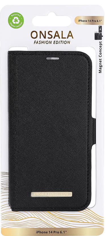 Onsala Apple iPhone 14 Pro lommebokdeksel (midnattsort)