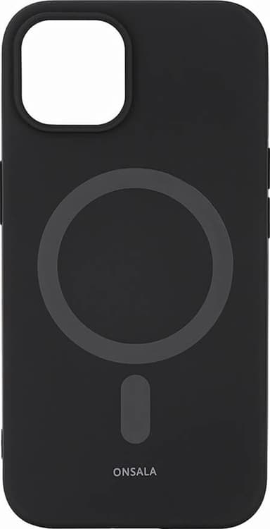 Onsala Silicone MagSeries deksel til iPhone 14 (sort)