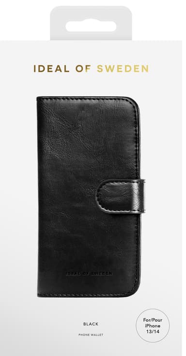 IDEAL OF SWEDEN Magnet iPhone 16e/15/14/13 lommebokdeksel (sort)