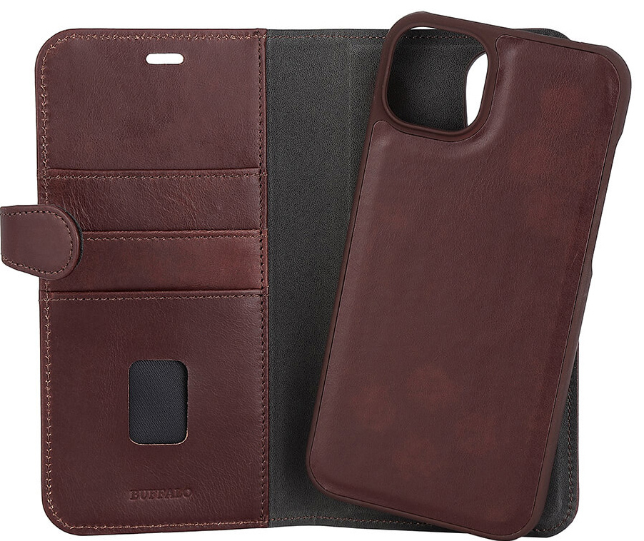 Buffalo 2in1 lommebokdeksel til iPhone 14 Plus (brun)