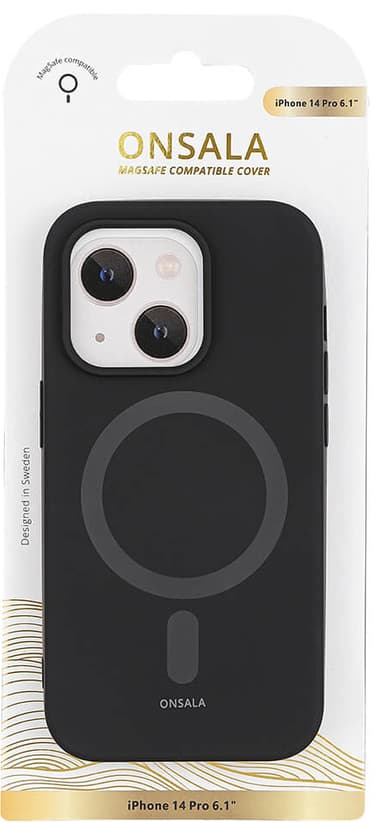 Onsala Silicone MagSeries deksel til iPhone 14 Pro (sort)