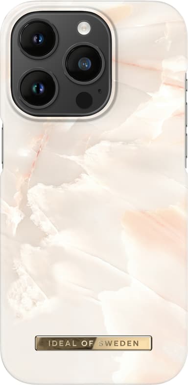 IDEAL OF SWEDEN iPhone 14 Pro deksel (rose pearl marble)