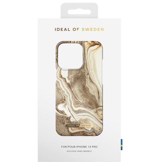 IDEAL OF SWEDEN iPhone 14 Pro deksel (golden sand marble)
