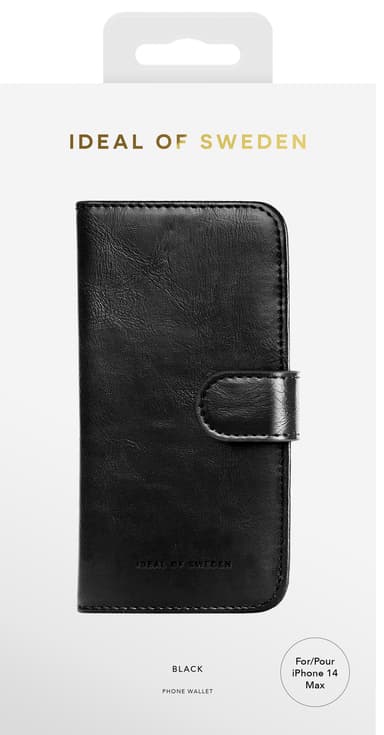IDEAL OF SWEDEN Magnet iPhone 14 Plus lommebokdeksel (sort)