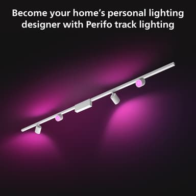 Philips Hue Perifo taklmpe med 4 spotlys (hvit)