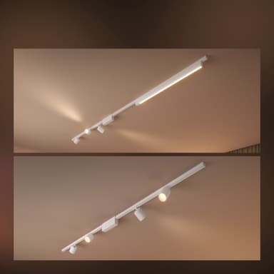 Philips Hue Perifo taklmpe med 4 spotlys (hvit)