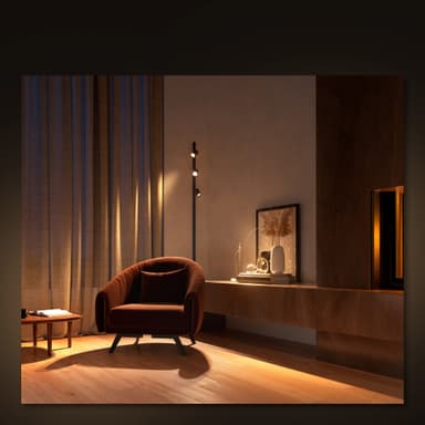 Philips Hue Perifo taklmpe med 4 spotlys (sort)