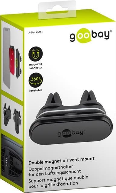 Goobay Dobbel magnetventilfeste