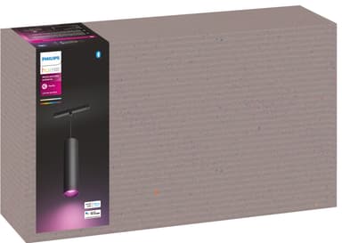 Philips Hue Perifo sylindrisk pendellampe (sort)