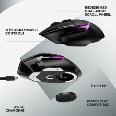 Logitech G502 X Plus trådløs gamingmus (sort)