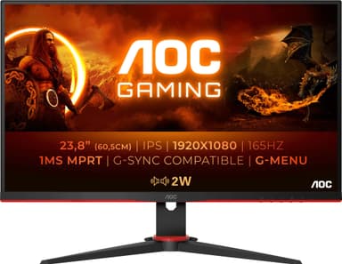 AOC 24G2SPAE/BK 24" gamingskjerm