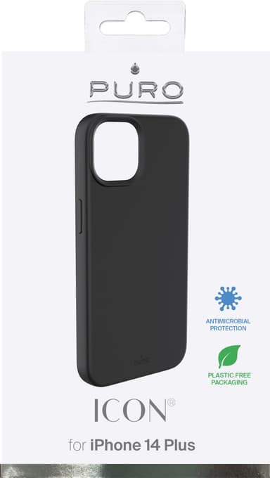 Puro Icon deksel til iPhone 14 Plus (sort)