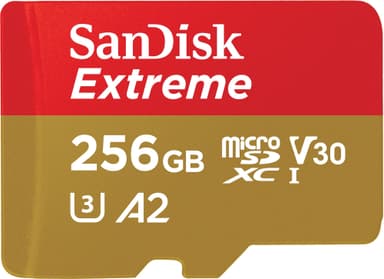 SanDisk Extreme 256GB microSDXC™ UHS-I-kort med adapter