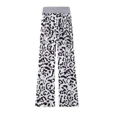 Myke bukser Leopardmønster Hvit / Svart (XXXL)