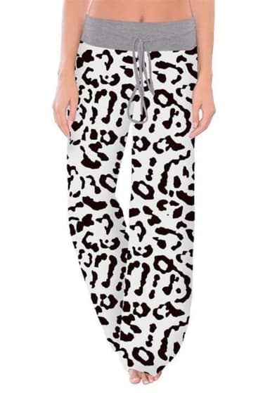 Myke bukser Leopardmønster Hvit / Svart (XXXL)