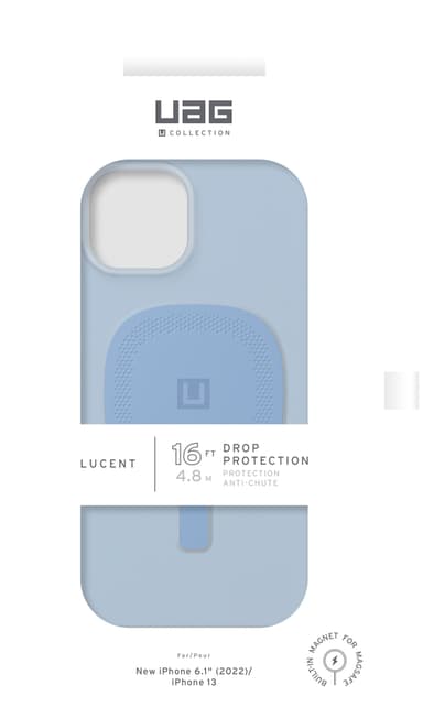 U by UAG Lucent 2.0 Magsafe iPhone 14 deksel (blå)
