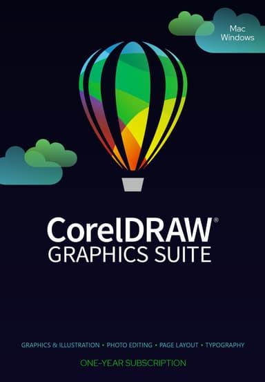CorelDRAW® Graphics Suite 365-Day Subscription - PC Windows,Mac OSX,iO