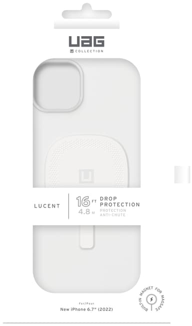 U by UAG Lucent 2.0 Magsafe iPhone 14 Plus deksel (hvit)