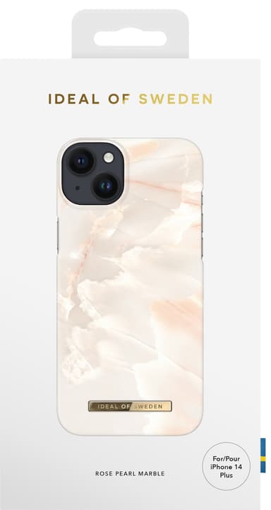 IDEAL OF SWEDEN iPhone 14 Plus deksel (rose pearl marble)