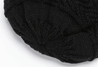 Strikket vinter balaclava lue Svart