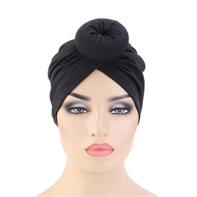 Turban Knot Head Wrap Svart Elkjøp