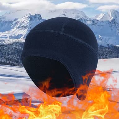 Utendørs varme luer Unisex vinterlue Elastisk varm sportslue Mørke blå