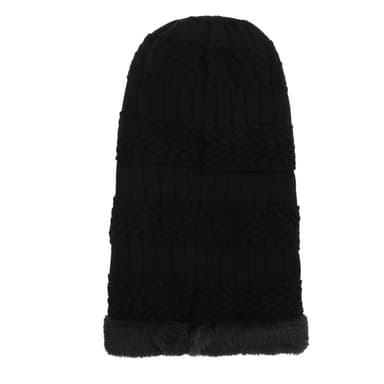 Strikket vinter balaclava lue Svart