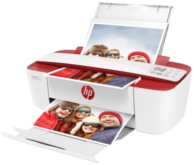 HP DeskJet 3732 AIO inkjet-skriver (rød/hvit))